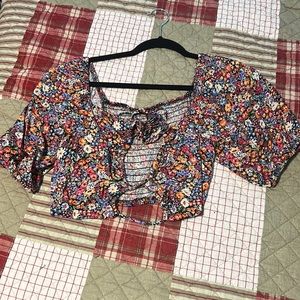 Criss cross crop top